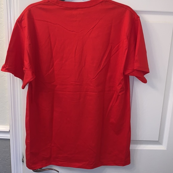 Champion Patriotic Script Logo Tee Red White Blue Tie Dye Graphic NWT Medium - Picture 4 of 7